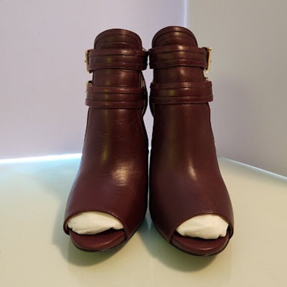 Michael Kors Burgundy Leather Ankle Booties - Picture 7 of 8